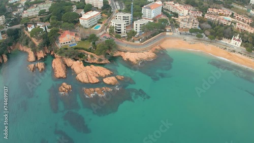 Coastal Gem: Platja de Pol's Allure Amidst the Vibrant Costa Brava near Sant Feliu de Guixols
 photo