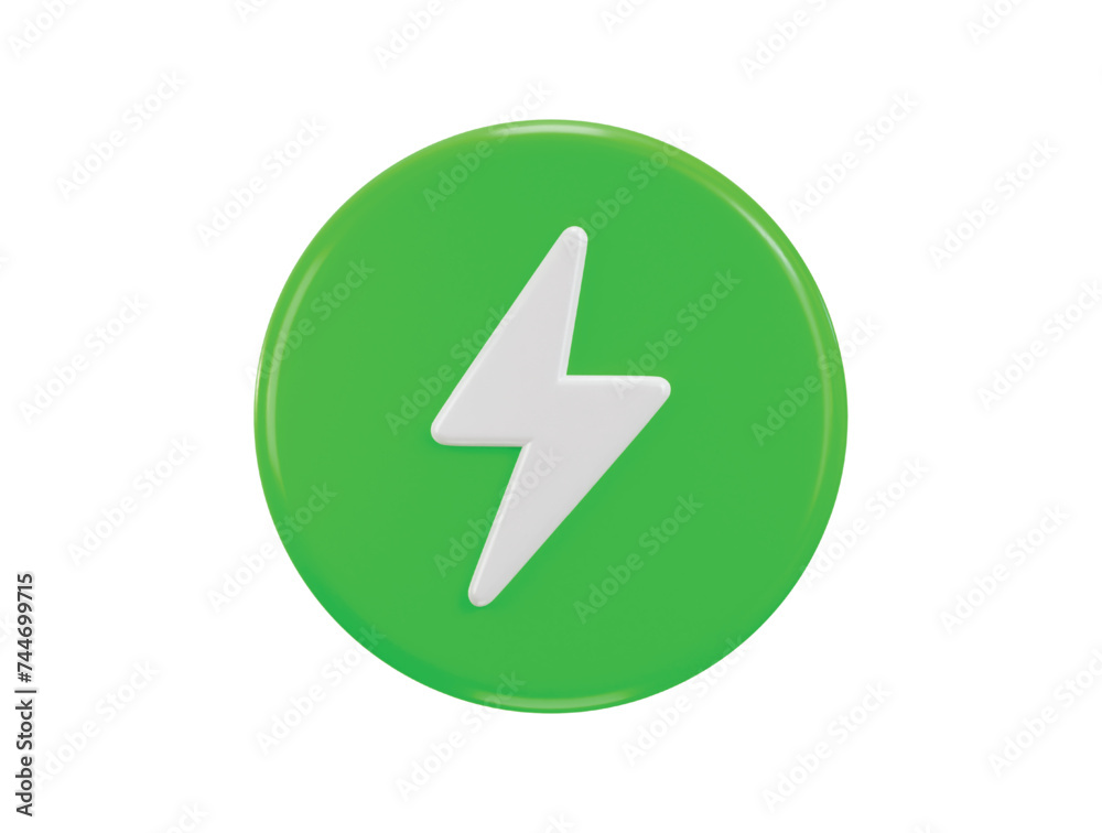 lighting thunderbolt icon 3d rendering vector illustration lighting thunderbolt icon 3d rendering vector illustration