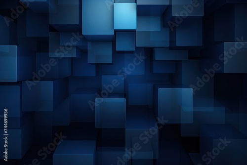 Abstract Navy Blue Squares design background