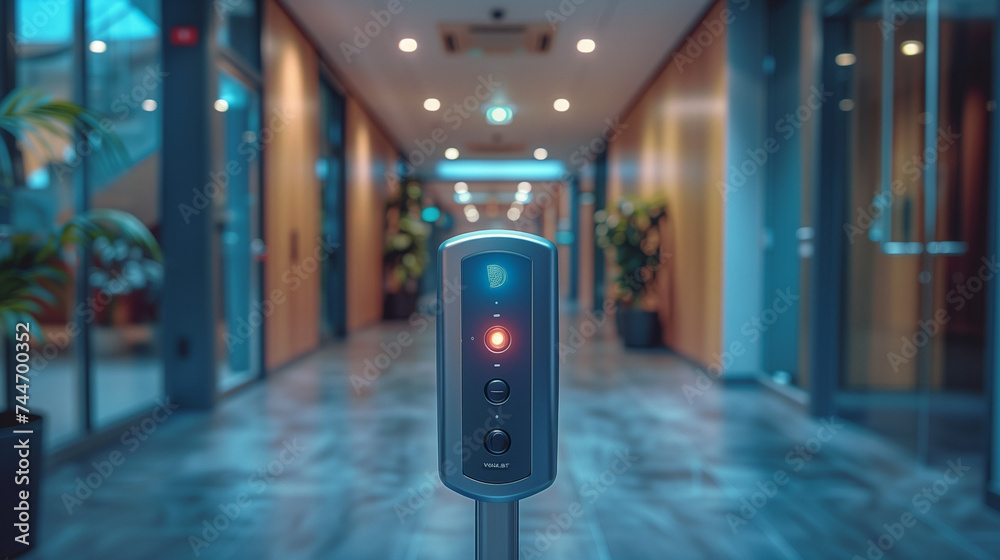 Eye print scan access control system machine, entrance door office, Ai generated image Eye print scan access control system machine, entrance door office, Ai generated image