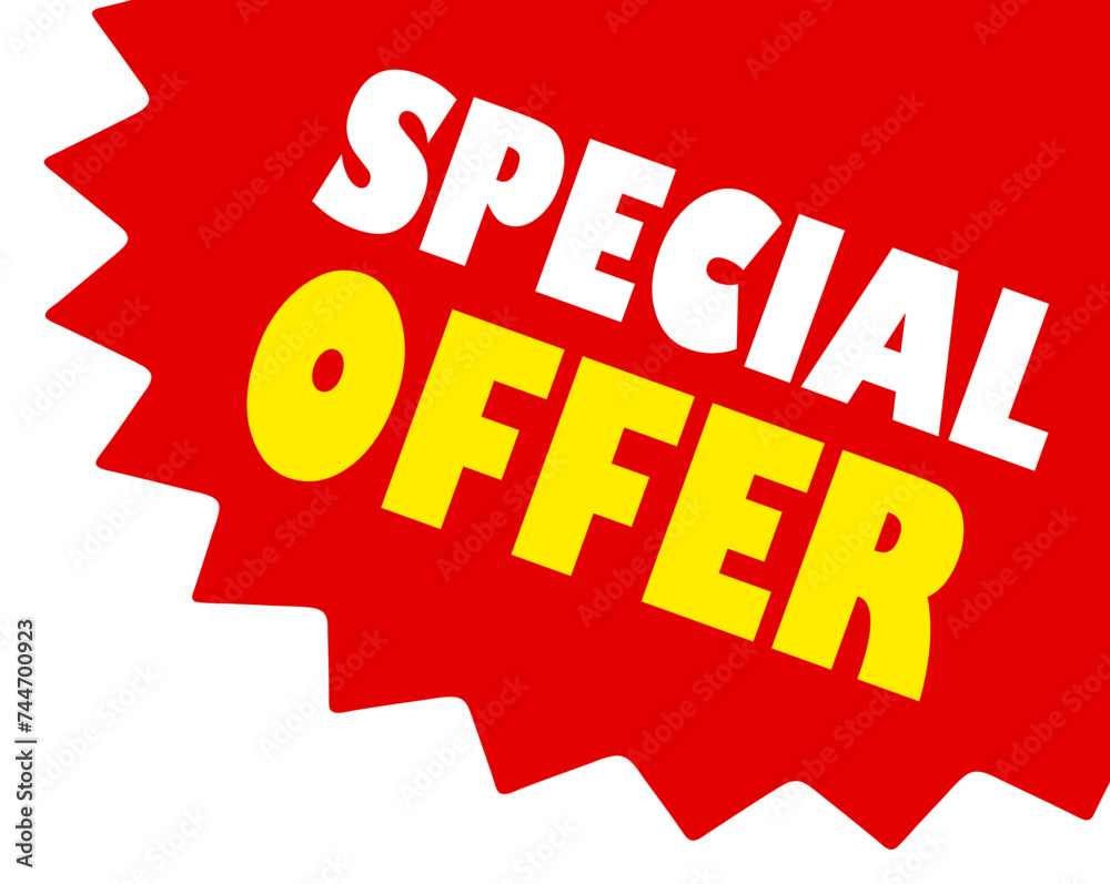 Fototapeta premium Special offer corner starburst sticker