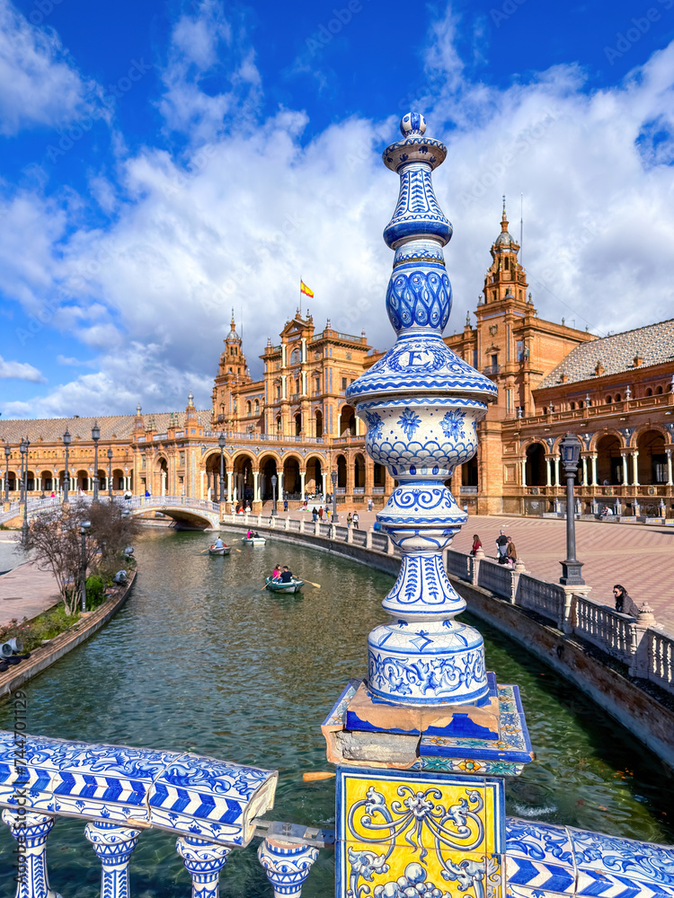 Naklejka premium Plaza de Espana en Seville, Spain