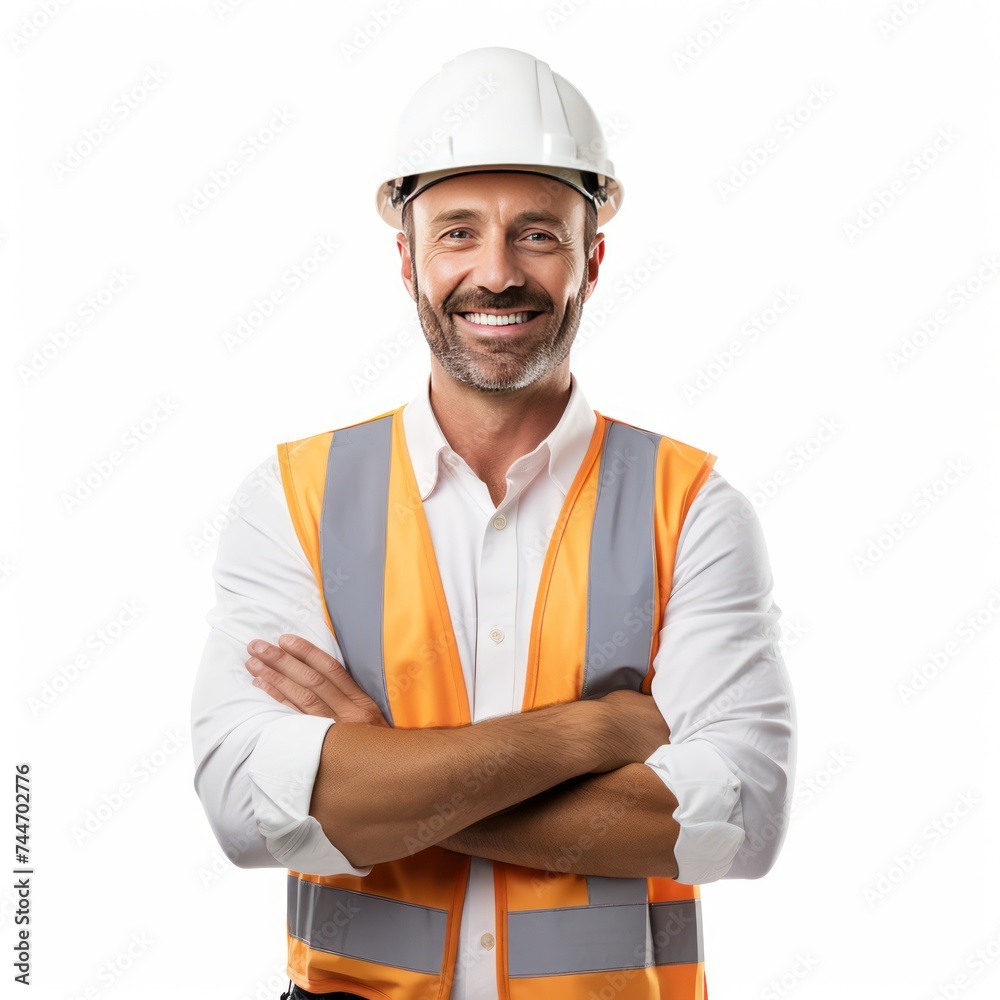 Smiling Engineer Portrait of a 30YearOld White Male with Crossed Arms Smiling Engineer Portrait of a 30YearOld White Male with Crossed Arms