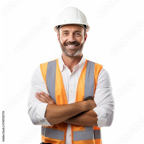 Smiling Engineer Portrait of a 30YearOld White Male with Crossed Arms