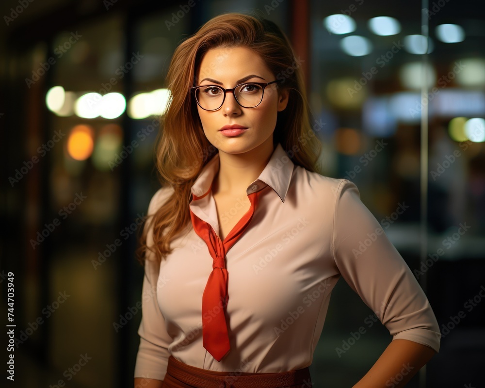 Retro Futuristic Secretary Tanya in Glasses and Tight Shirt Nikon D850 Portrait Retro Futuristic Secretary Tanya in Glasses and Tight Shirt Nikon D850 Portrait