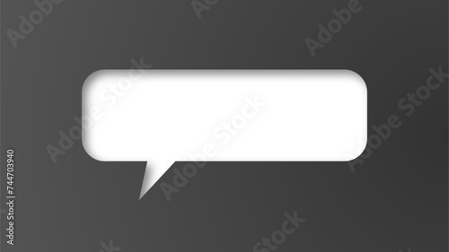 speech bubble shape with white background. space for text. abstract blank area for rill text of font. isolate background.