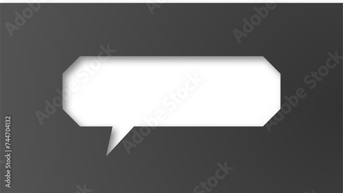 speech bubble shape with white background. space for text. abstract blank area for rill text of font. isolate background.