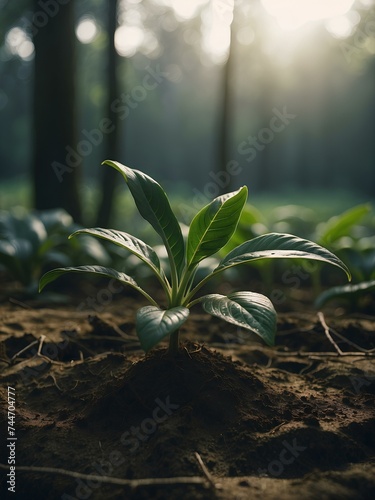 plant in the forest