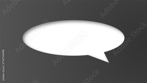 speech bubble shape with white background. space for text. abstract blank area for rill text of font. isolate background.