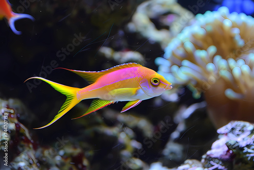 Anthias (Anthiinae) - Colorful and social fish that thrive in groups, adding vibrant activity to the tank