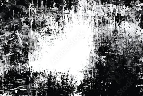 Black and white Grunge texture. Grunge urban texture vector. Distressed overlay texture. Grunge background. Abstract textured effect. Vector Illustration. EPS10. Black Grunge background. © Usama