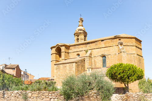 Church of Our Lady of White (Ntra Sra de la Blanca) in Agoncillo town, comarca of Logrono, La Rioja, Spain photo