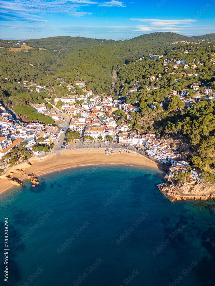 Seaside Serenity: Aerial Glimpses of Tamariu, Costa Brava's Treasured Fishing Community
