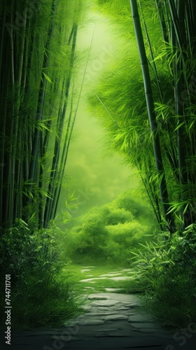 Chinese Bamboo Forest UltraHigh Resolution PPT Background