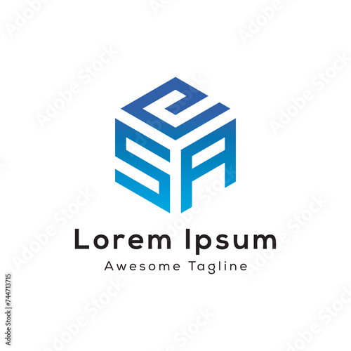letter esa monogram logo design