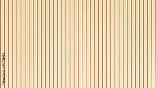 Solid wooden battens wall pattern background with natural color finishing photo