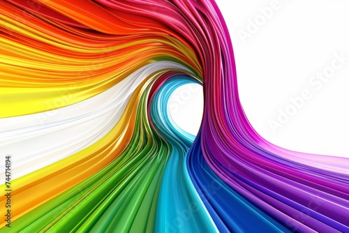 LGBTQ Pride acquiescence. Rainbow gender expression colorful syndicate diversity Flag. Gradient motley colored team support LGBT rights parade festival conference diverse gender illustration photo