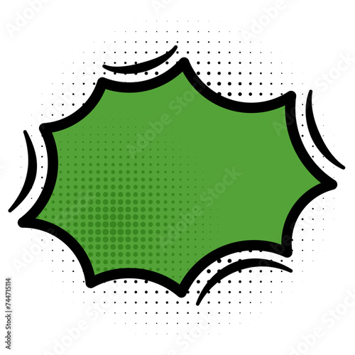 Blank Boom Comic Speech Bubble 