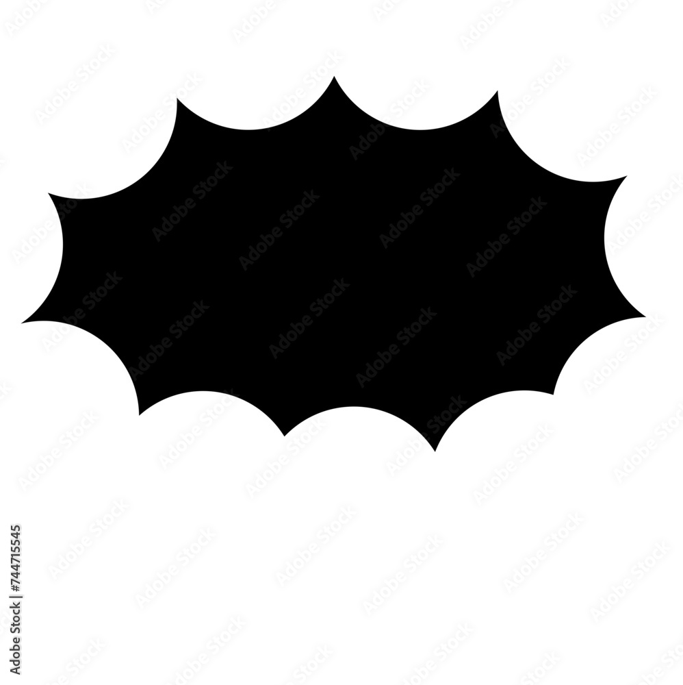 Black Boom Speech Bubble Design Black Boom Speech Bubble Design