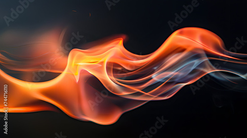 Flame Dance on Dark Canvas | Perfect for Modern Graphic Design & Presentations, Abstract 3D Background