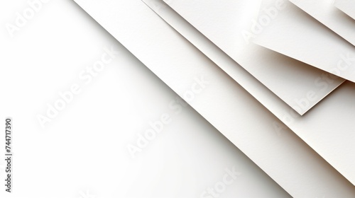 A pile of white paper on a table, perfect for office or education concepts