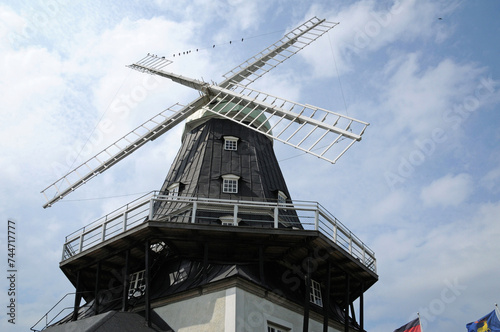 Sweden, old and historical windmill of Sandvik