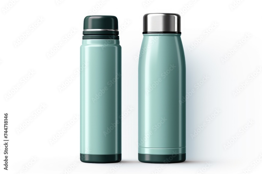 Two water bottles placed side by side. Ideal for hydration concept illustrations Two water bottles placed side by side. Ideal for hydration concept illustrations