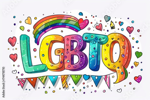 LGBTQ Pride vector design. Rainbow tuscan red colorful spectrum of light diversity Flag. Gradient motley colored human being LGBT rights parade festival exuberant diverse gender illustration