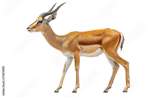 antelope animal isolated on transparent background ,generative ai