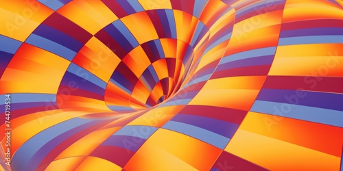 A vibrant spiral design set against a blue sky background. Perfect for graphic design projects or advertising