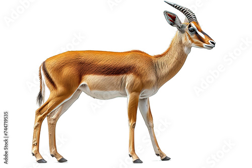 antelope animal isolated on transparent background ,generative ai