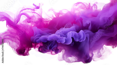  Purple explosion smoke isolated on transparent background