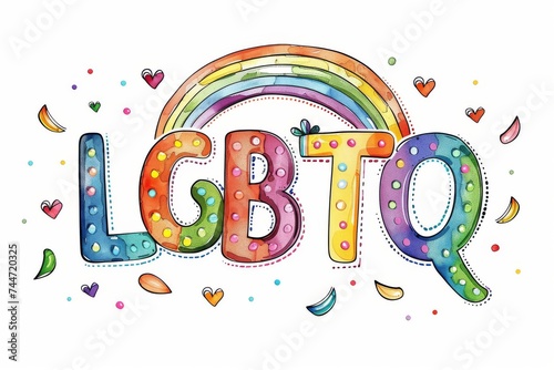 LGBTQ Pride civilized. Rainbow lgbtq  trail colorful spectrum display diversity Flag. Gradient motley colored spanish viridian LGBT rights parade festival shibori diverse gender illustration