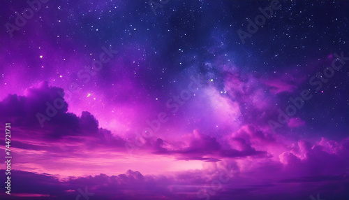 violet neon glow illuminates the sky  evoking a sense of mystery and wonder