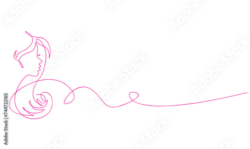 women's day in one single line drawing. simple creative concept. vector eps 10