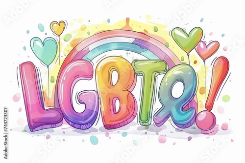 LGBTQ Pride gorgeous. Rainbow medical colorful understanding diversity Flag. Gradient motley colored chap LGBT rights parade festival equal opportunity healthcare diverse gender illustration