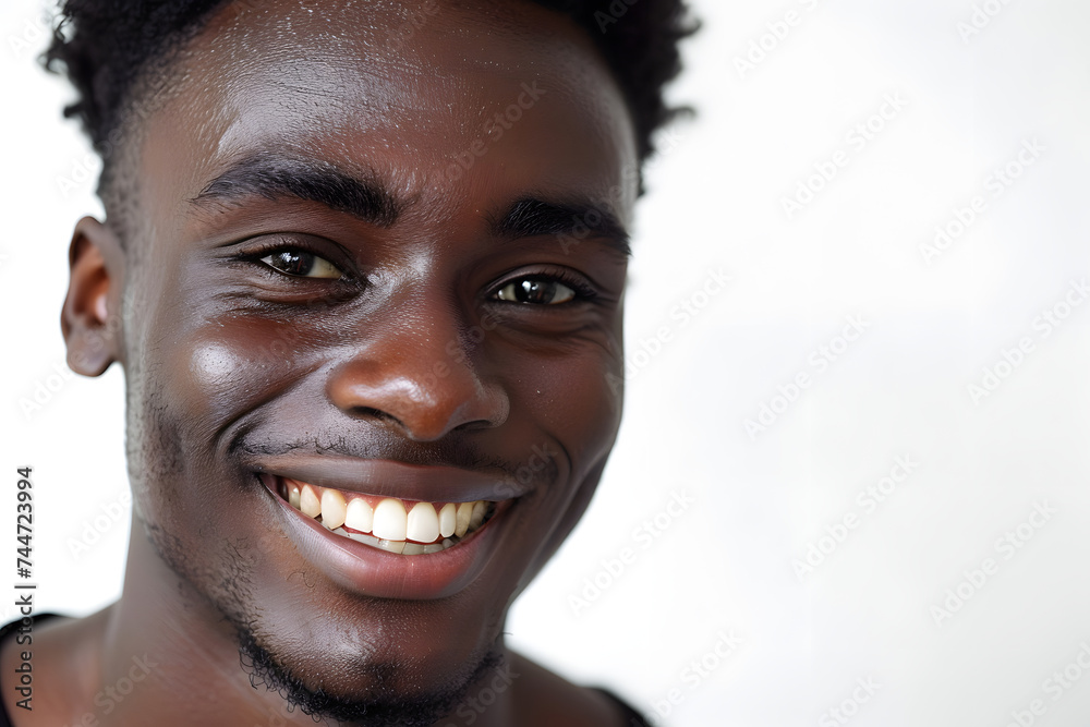 Close up portrait of a happy black man Close up portrait of a happy black man