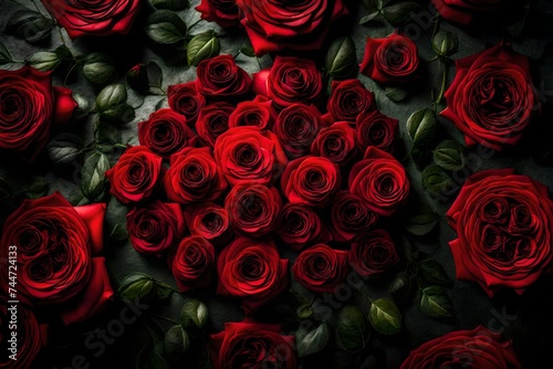 red roses background