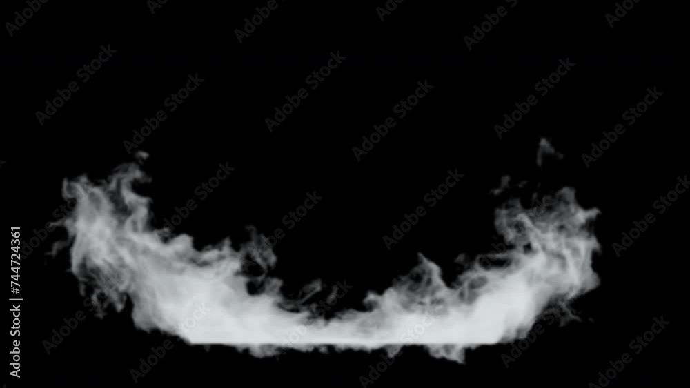 Horned Smoke.
This stock motion graphics video shows smoke with pointy ends on an alpha channel background.