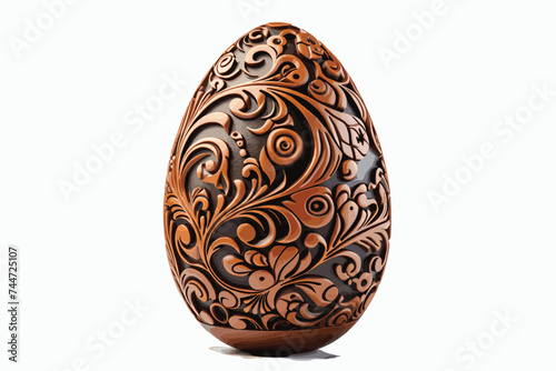 Dark and white chocolate egg.