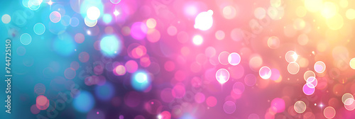 Abstract bokeh background as a cosmic aurora, with pastel colors dancing in a celestial display. 