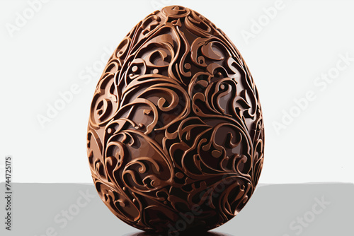 Dark and white chocolate egg.