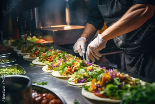 A person cooking in a kitchen, suitable for food blogs or cooking websites