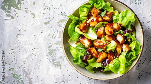 Fresh Hoisin Chicken Lettuce Cups with Tangy Sauce