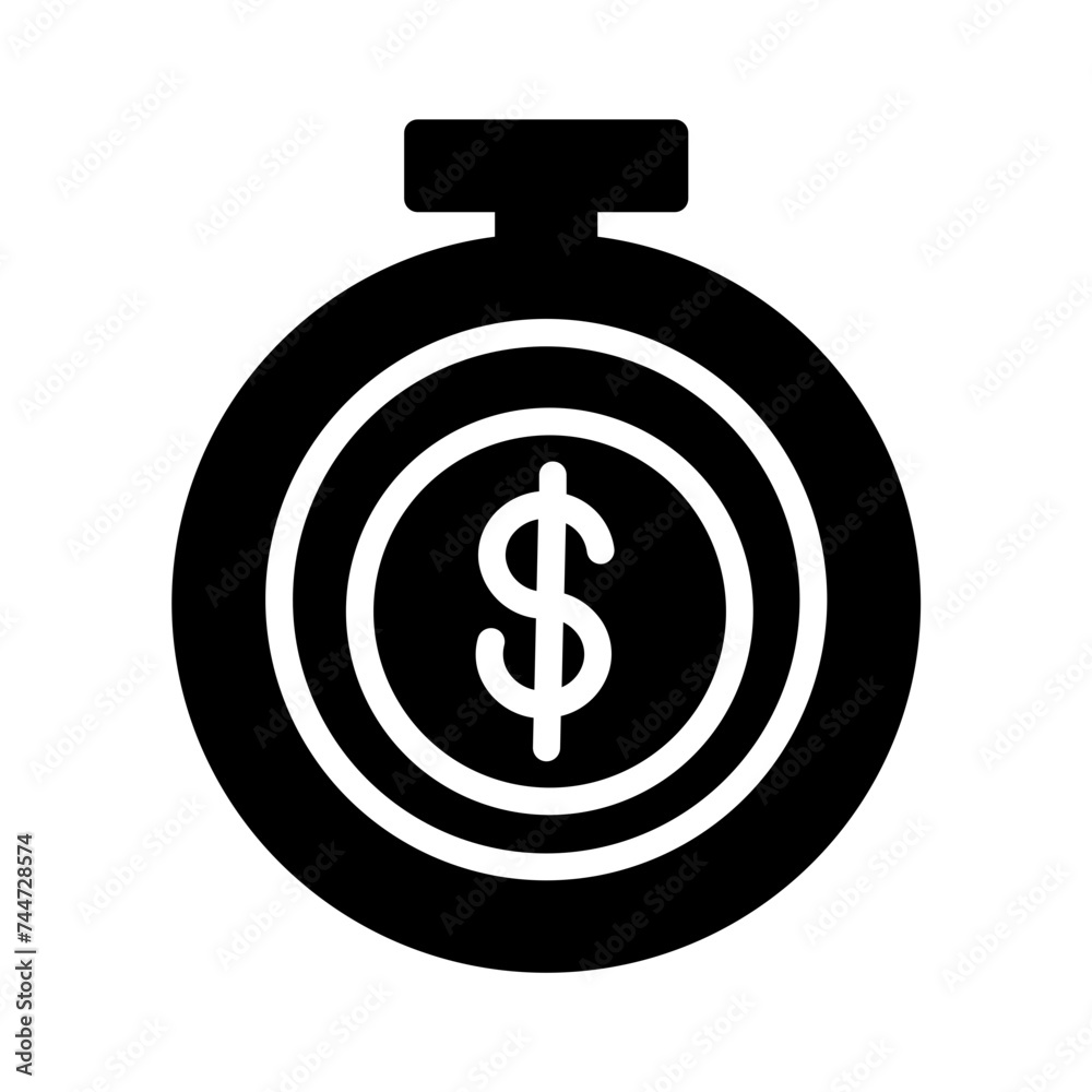 Financial Investment Plan Glyph Icon Financial Investment Plan Glyph Icon