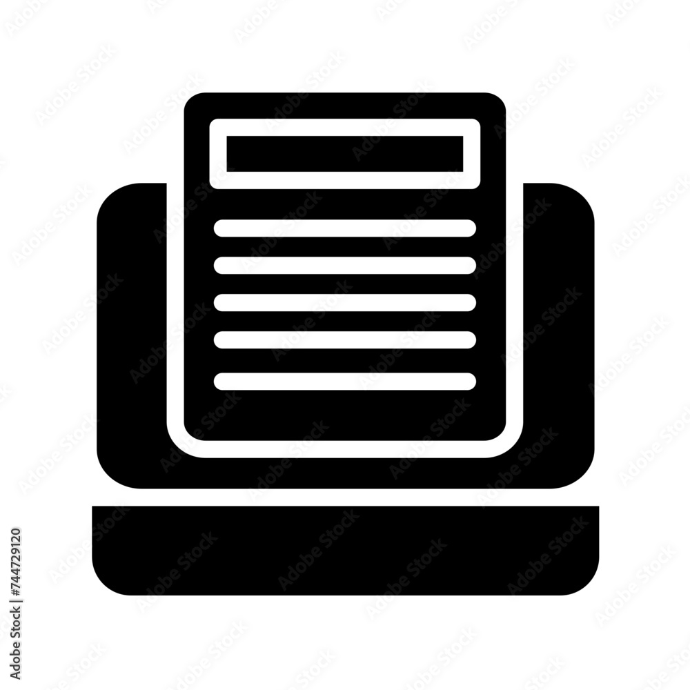 Laptop Notebook Project Glyph Icon Laptop Notebook Project Glyph Icon