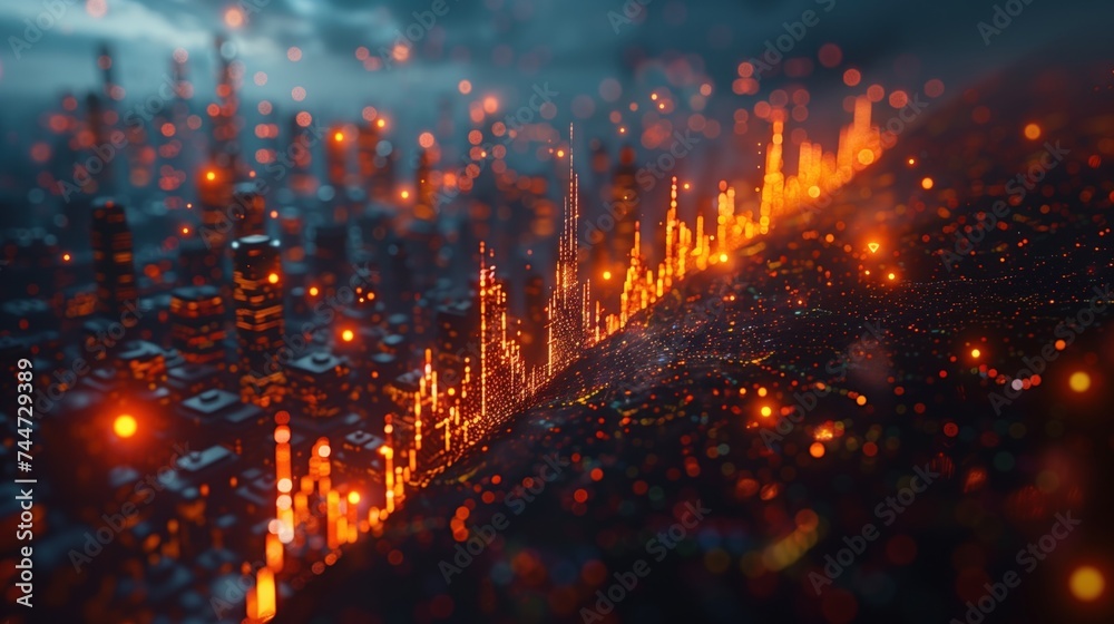 Naklejka premium business stock market chart concept.