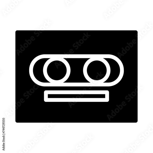 Cassette Music Vintage Glyph Icon