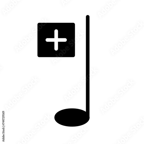 Song Add Melody Glyph Icon