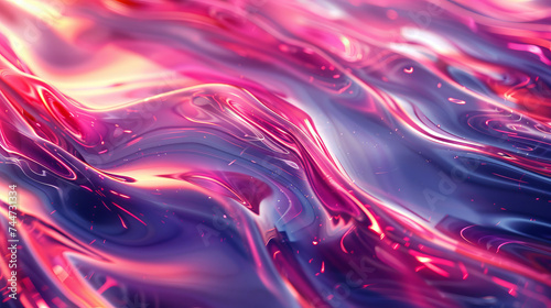 Abstract Blue Purple Liquid Flow. Flowing blue and purple liquid art.